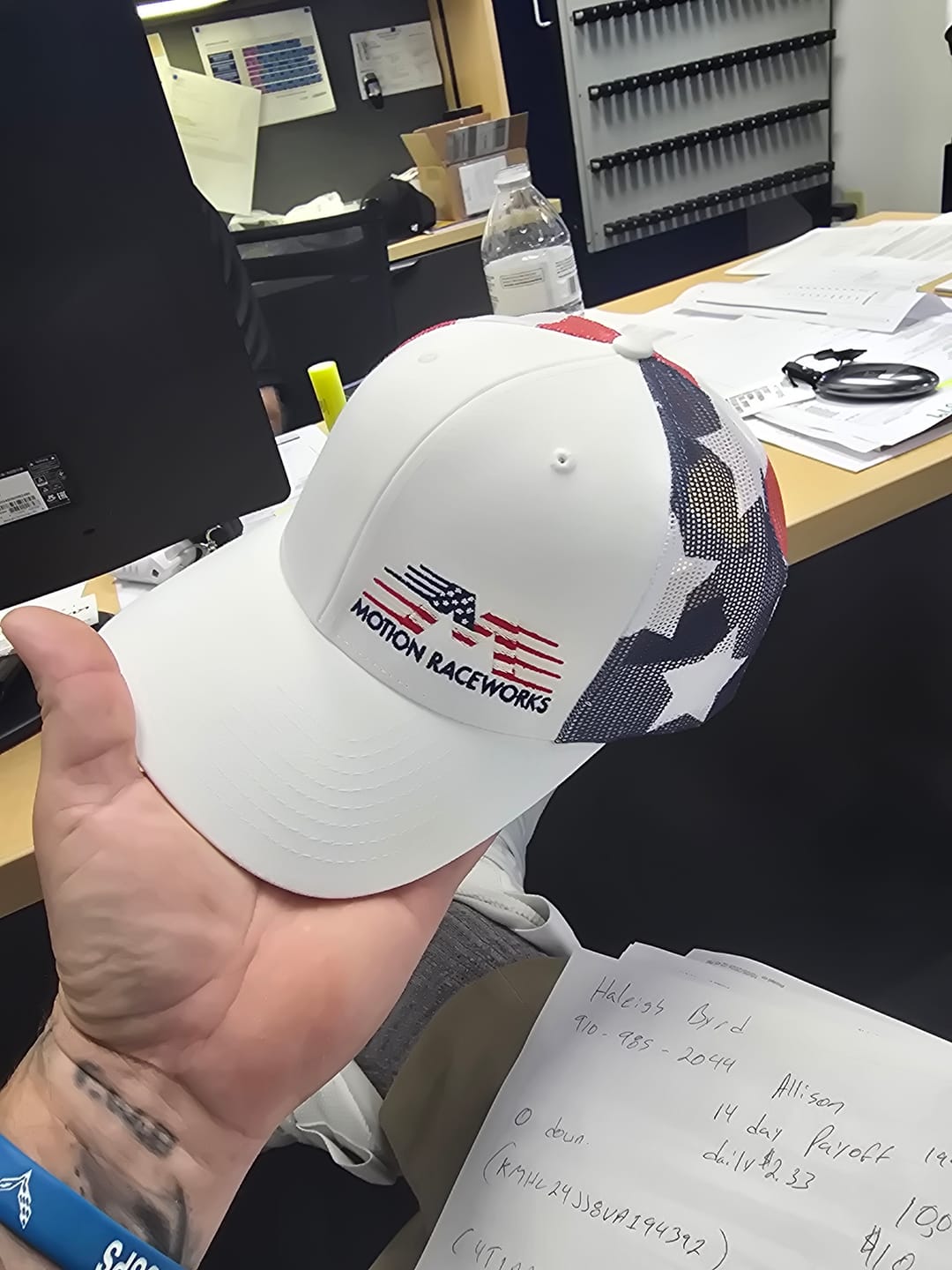 Customer photo review of White Stars and Stripes Hat