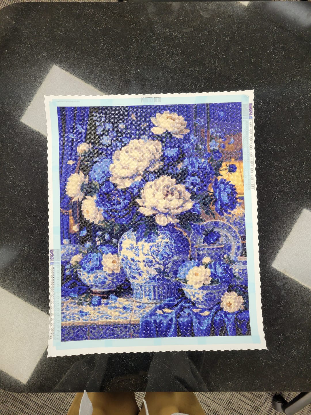 Customer photo review of Peonies in Blue Porcelain (Diamond Painting)