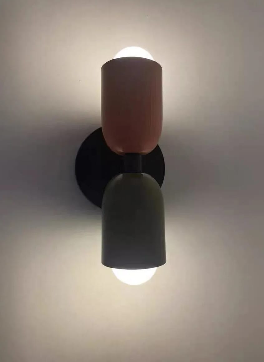 Customer photo review of Two Light Cylinder LED Wall Sconce with Round Backplate