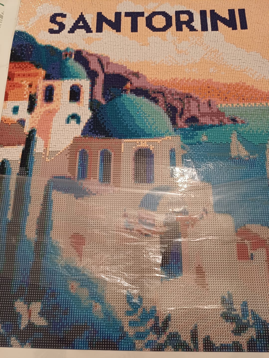 Customer photo review of Broderie Diamant - Affiche Poster Santorin
