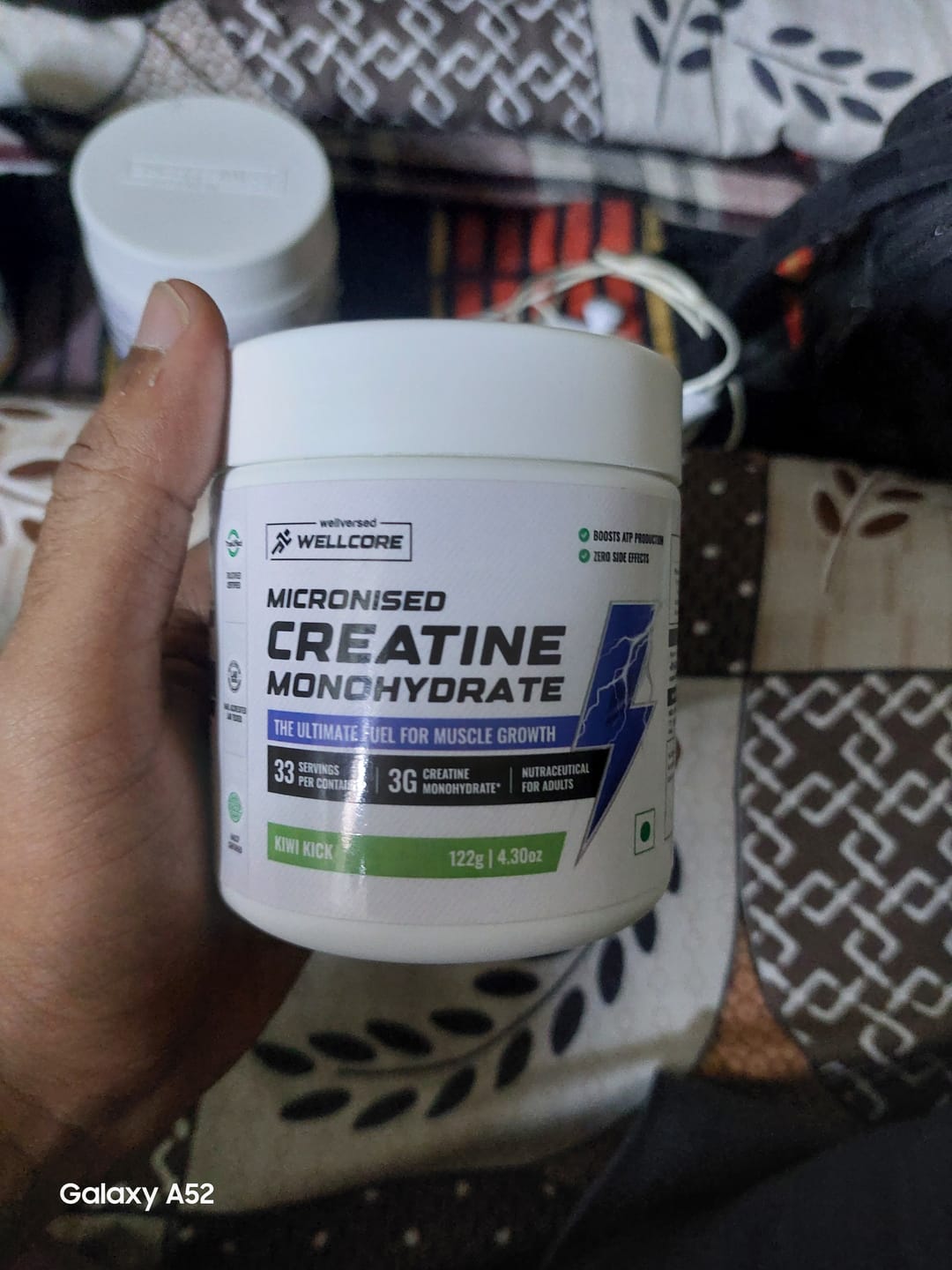 Customer photo review of Wellcore - Pure Micronised Creatine Monohydrate | Kiwi Kick (122g, 33 servings)