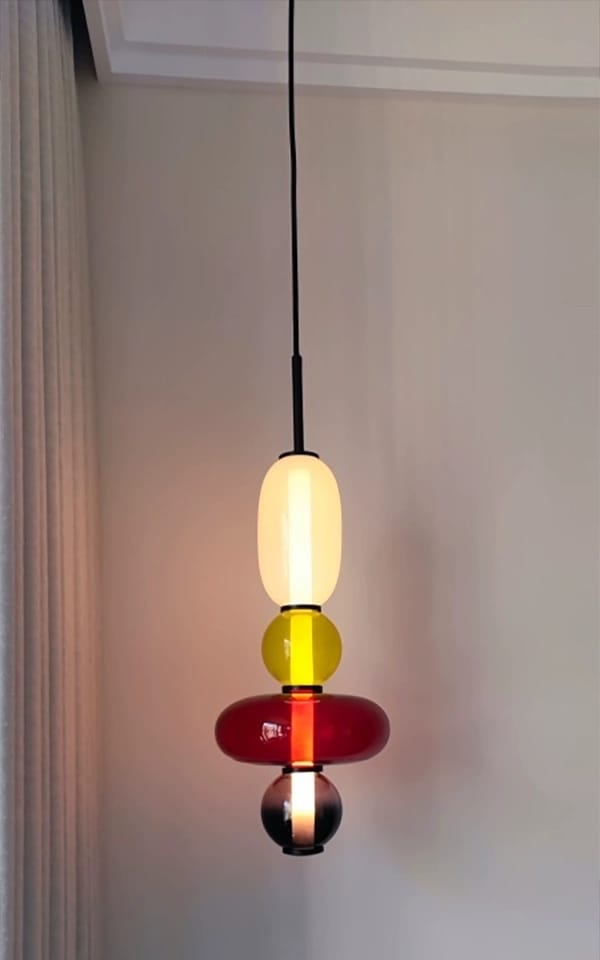 Customer photo review of Stacked Glass Pendant Lamp