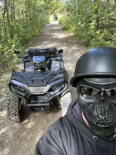 Customer photo review of German Style Mayan Half Helmet - Matte Black