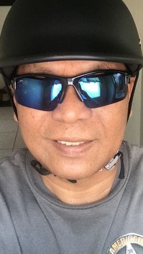 Customer photo review of Smallest Polo SOA  Half Helmet - Matte Black