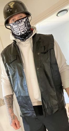 Customer photo review of SOA Leather Biker Club Vest