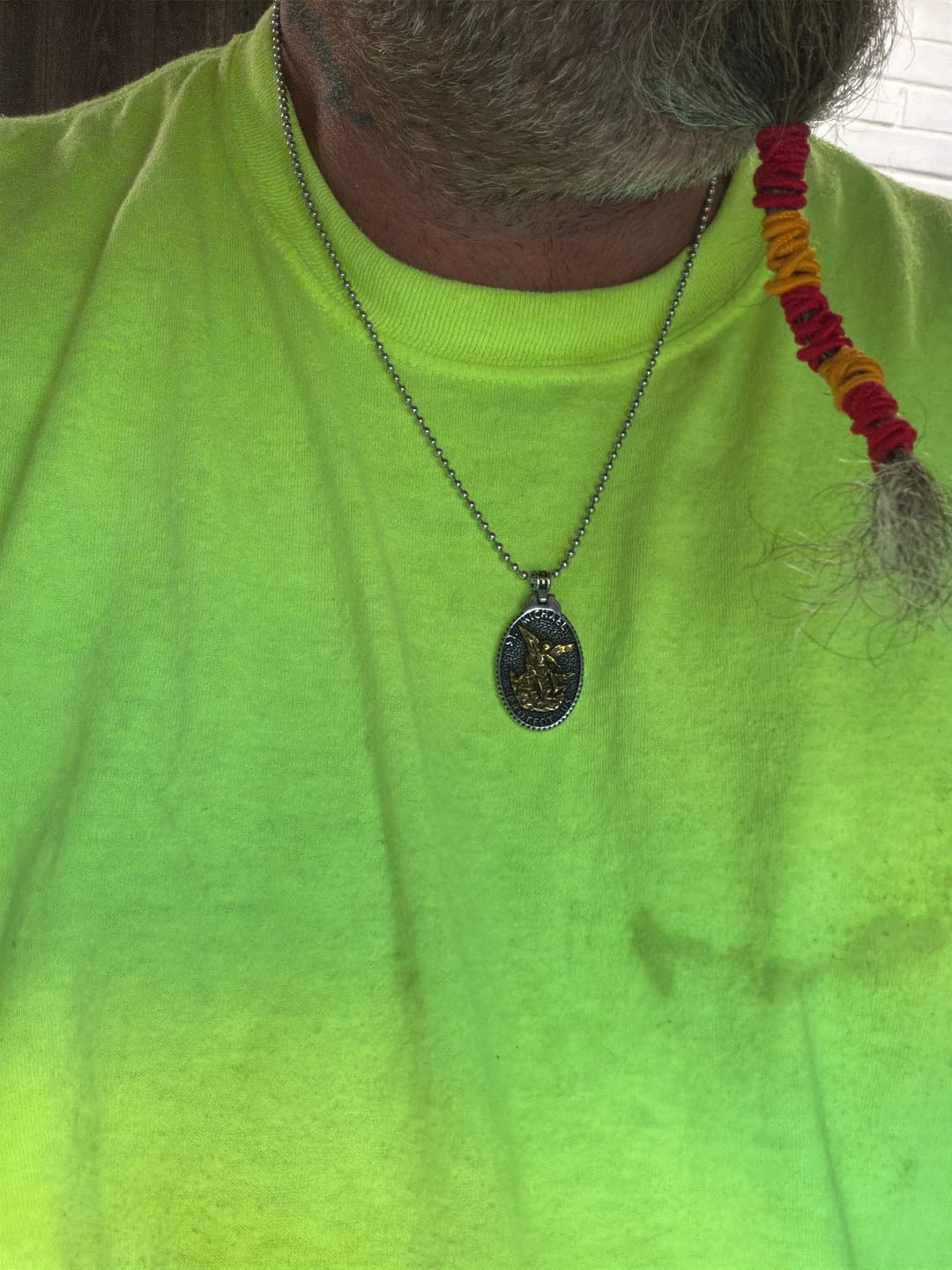 Customer photo review of ST. MICHAELS BADGE.