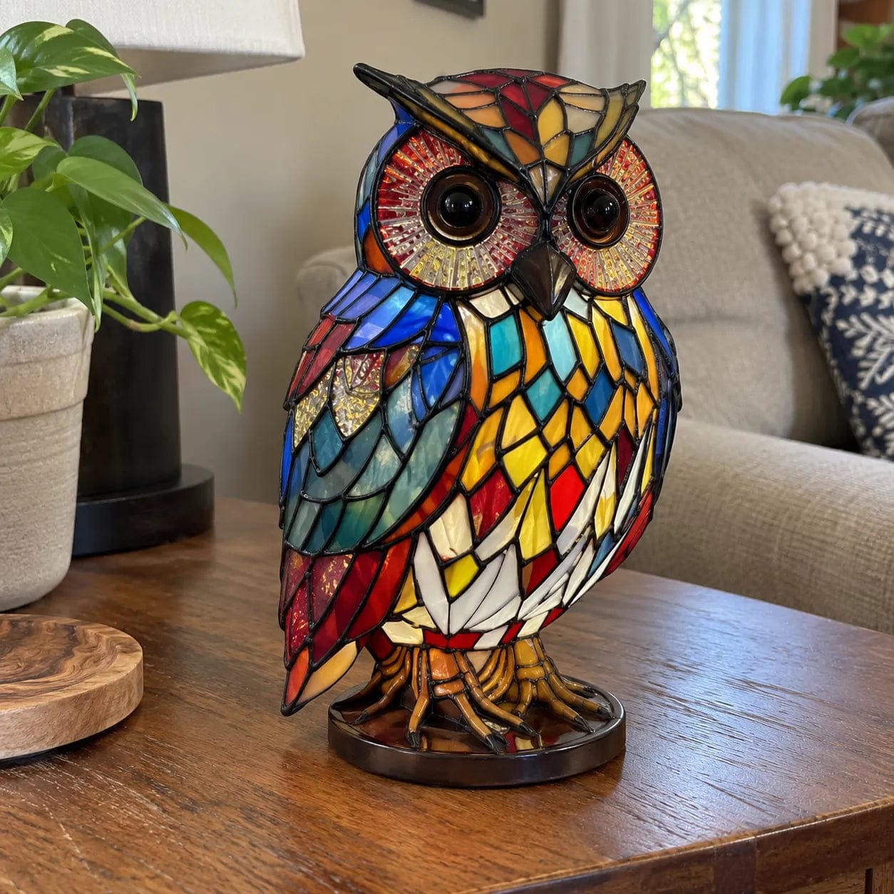 Customer photo review of Luminous cat – handmade lamp that makes hearts shine