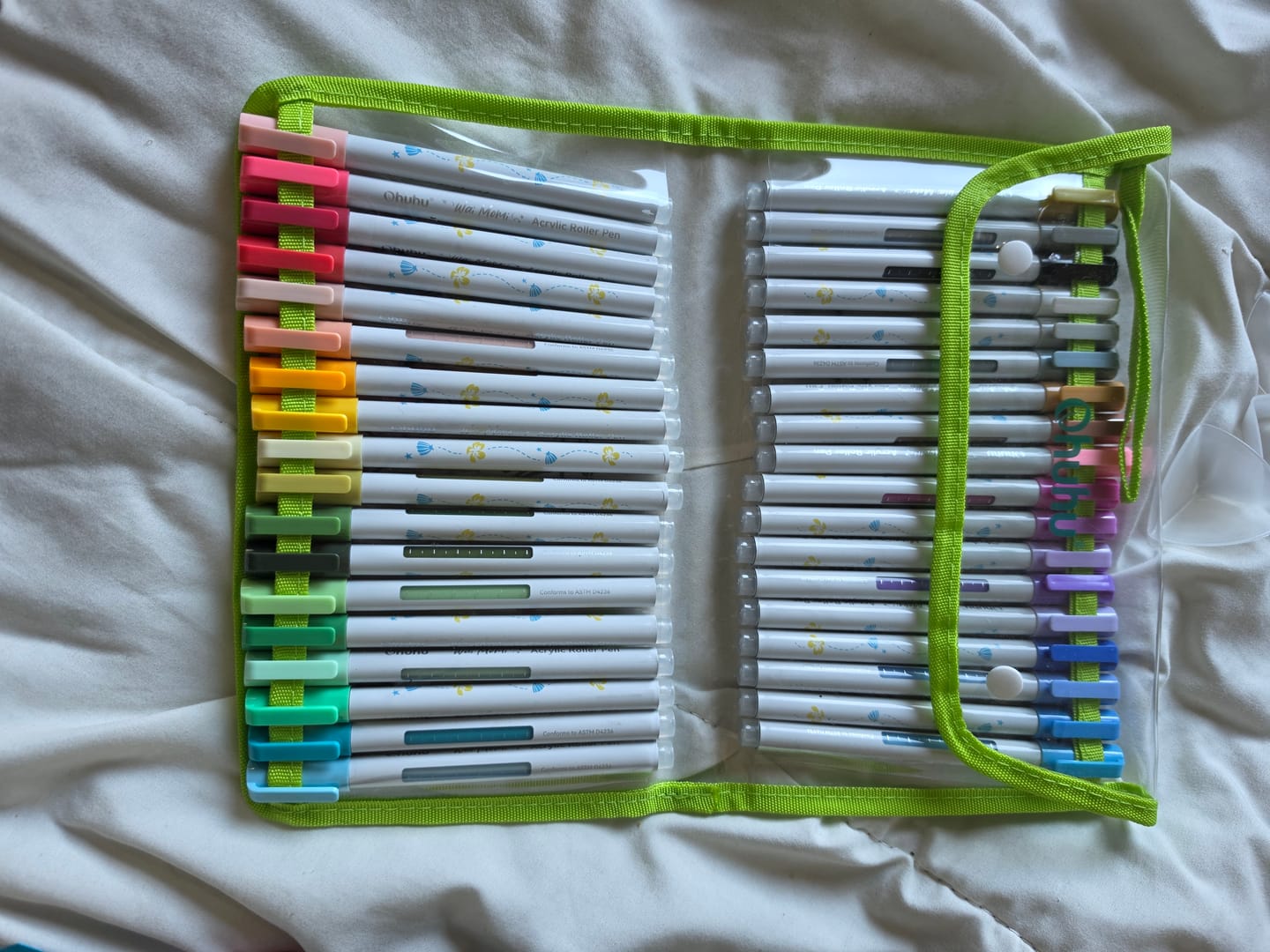Customer photo review of Ohuhu Wai Momi Acrylic Gel Pens