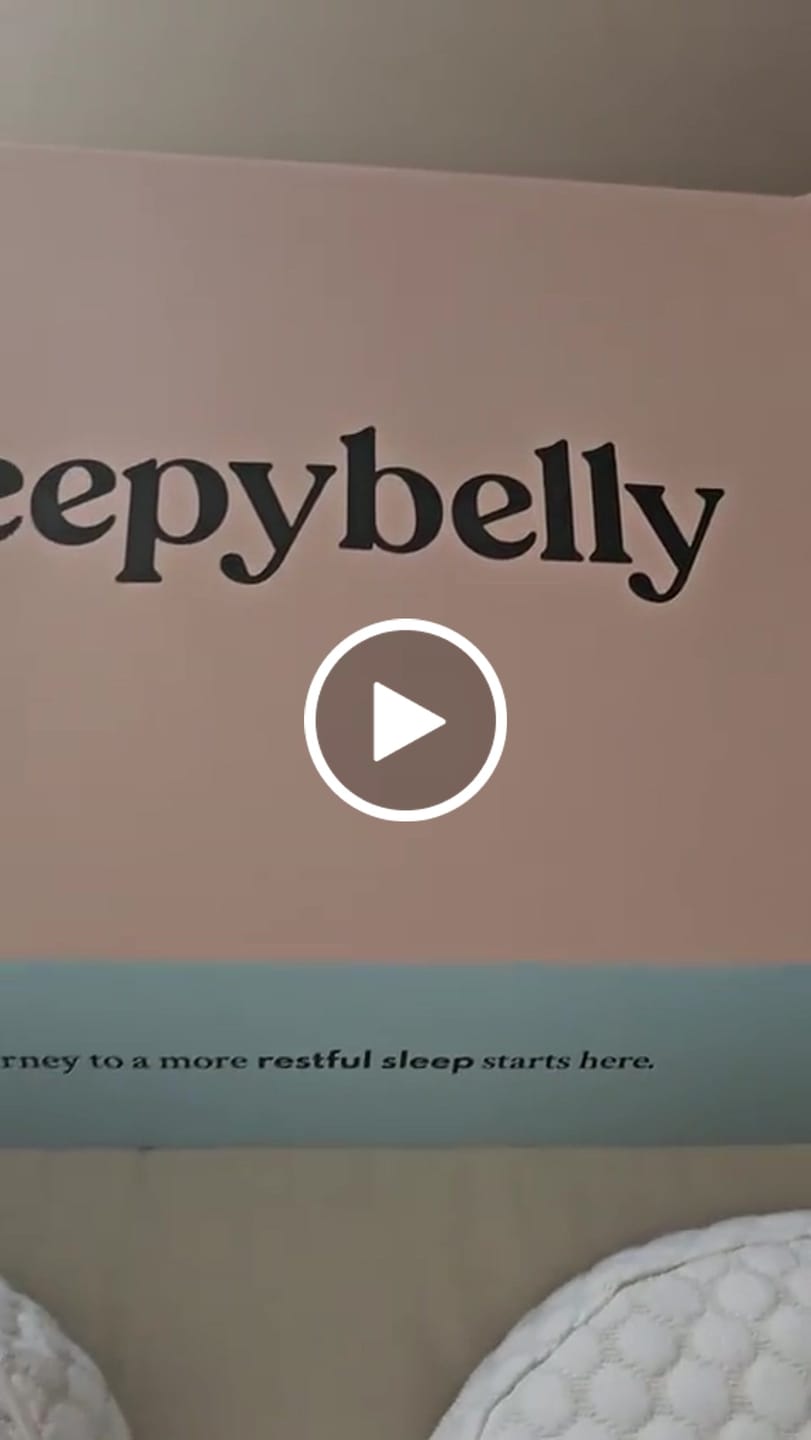 Customer video review of Sleepybelly Pregnancy Pillow - Linen (Soft Grey)