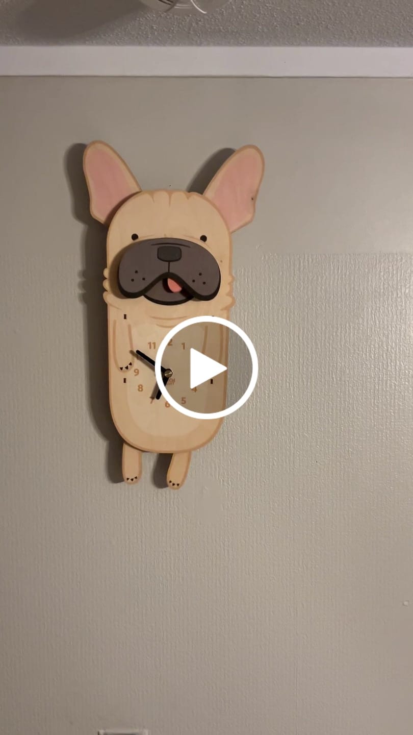 Customer video review of Rosie the Bulldog Pendulum Clock
