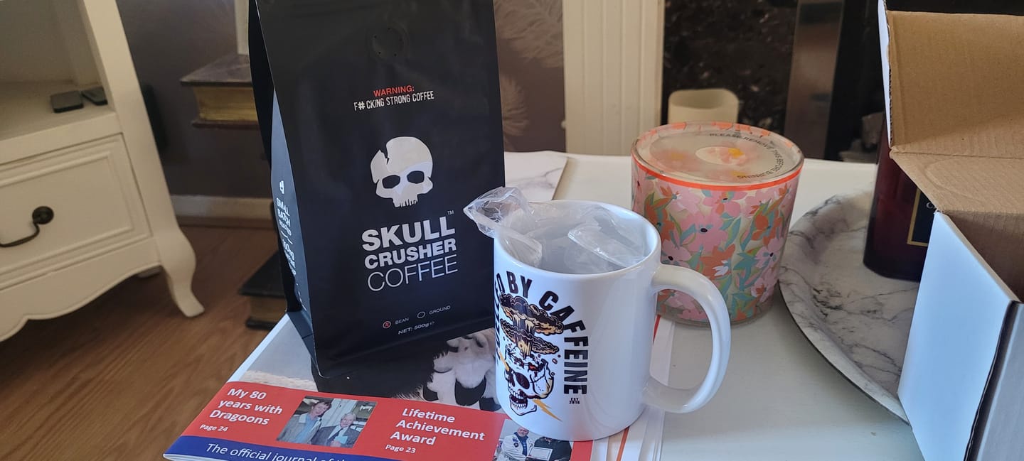 Customer photo review of » 11oz White Mug - Fuelled By Caffeine V3 (100% off)