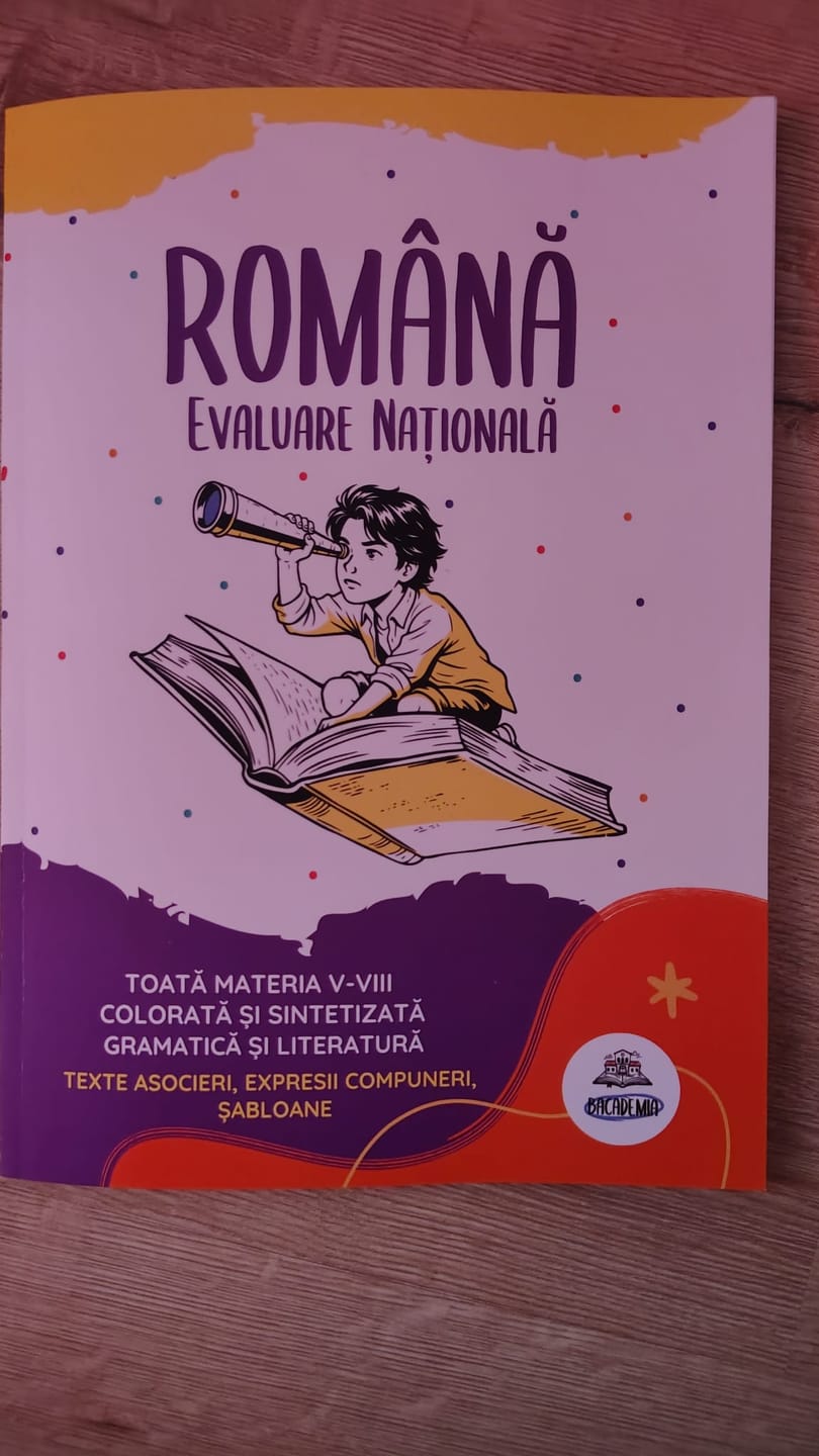 Customer photo review of Carte Română Evaluare Națională - Bacademia (Toată Materia V-VIII: Gramatică și Literatură)