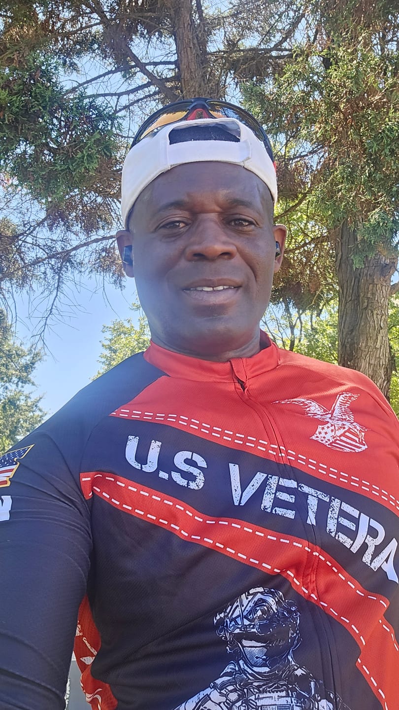 Customer photo review of Men’s Personalized U.S. Veteran Proud Service Cycling Jersey & Kit