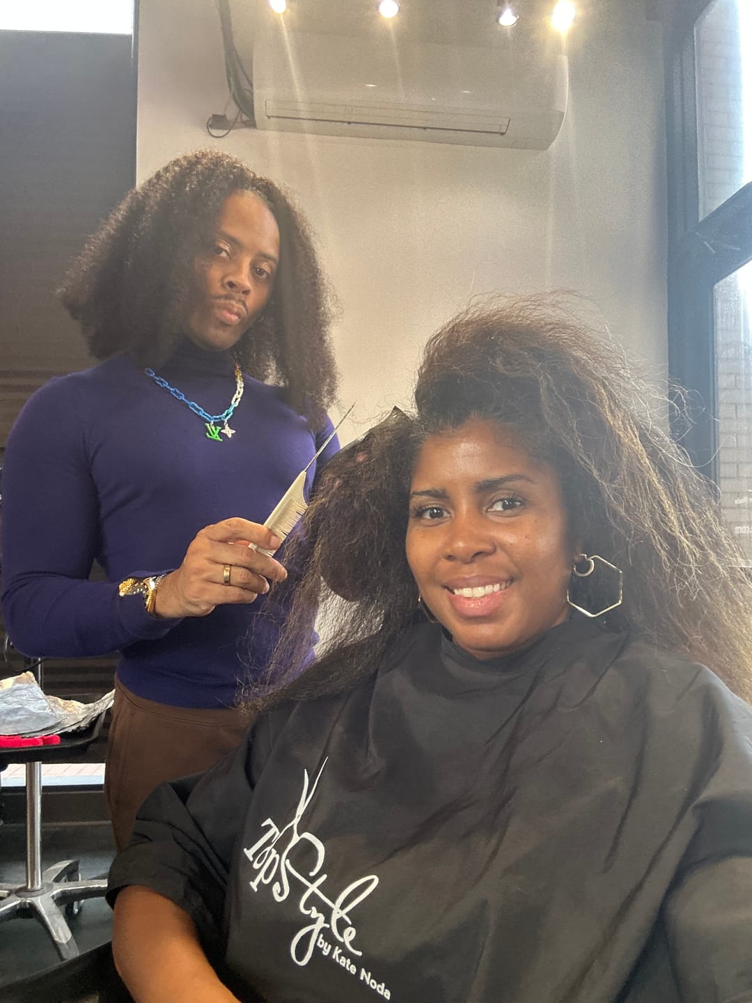 Customer photo review of Cambodia Virgin Hair Multi-Textured Kinky Curly Weft Bundles Human Hair