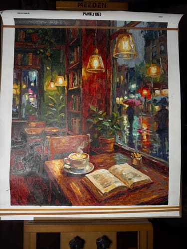 Customer photo review of Coffee Shop Rainy Window Interior (80 Colors)