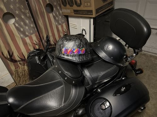 Customer photo review of German Style Mayan Half Helmet - Forged Black
