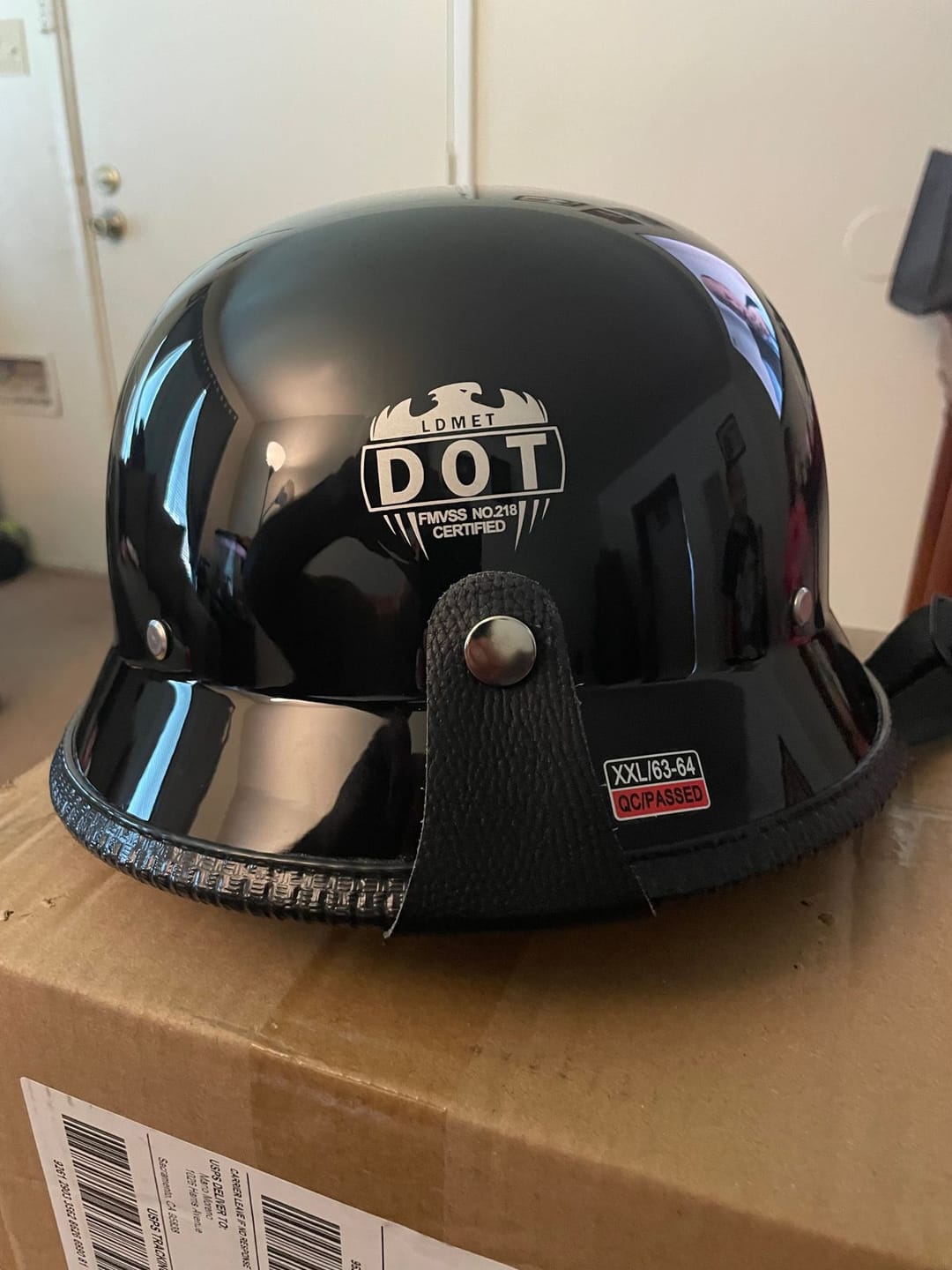 Customer photo review of German Style Mayan Half Helmet - Gloss Black