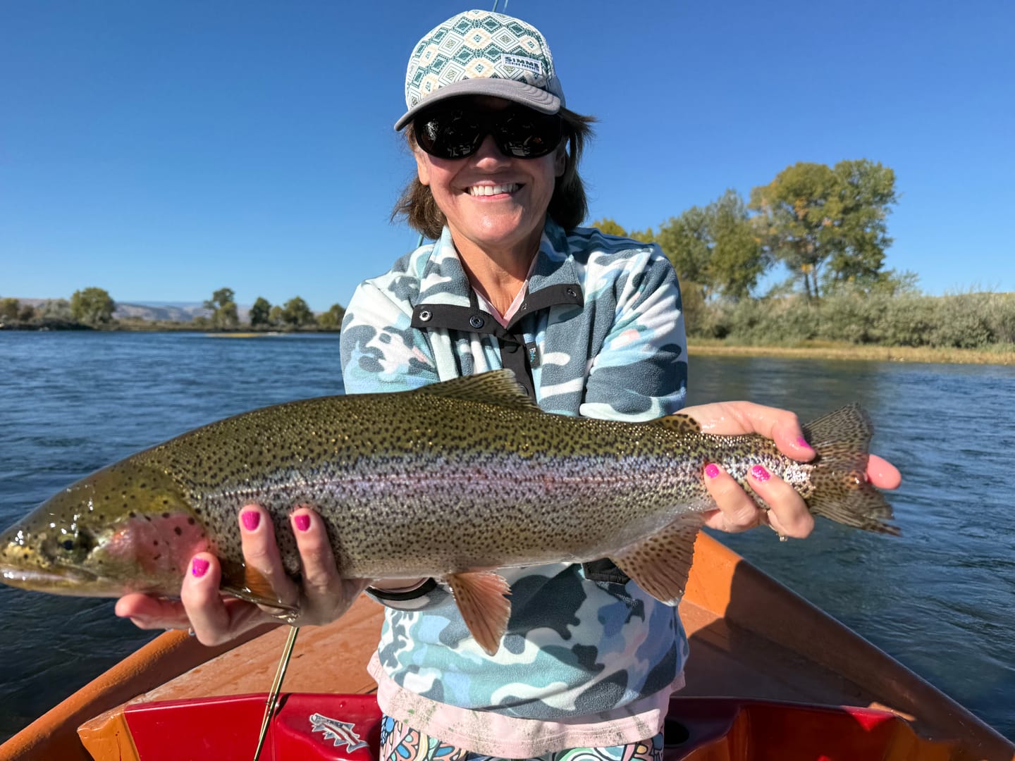 Customer photo review of Camping Camo Riffle Snap Fleece