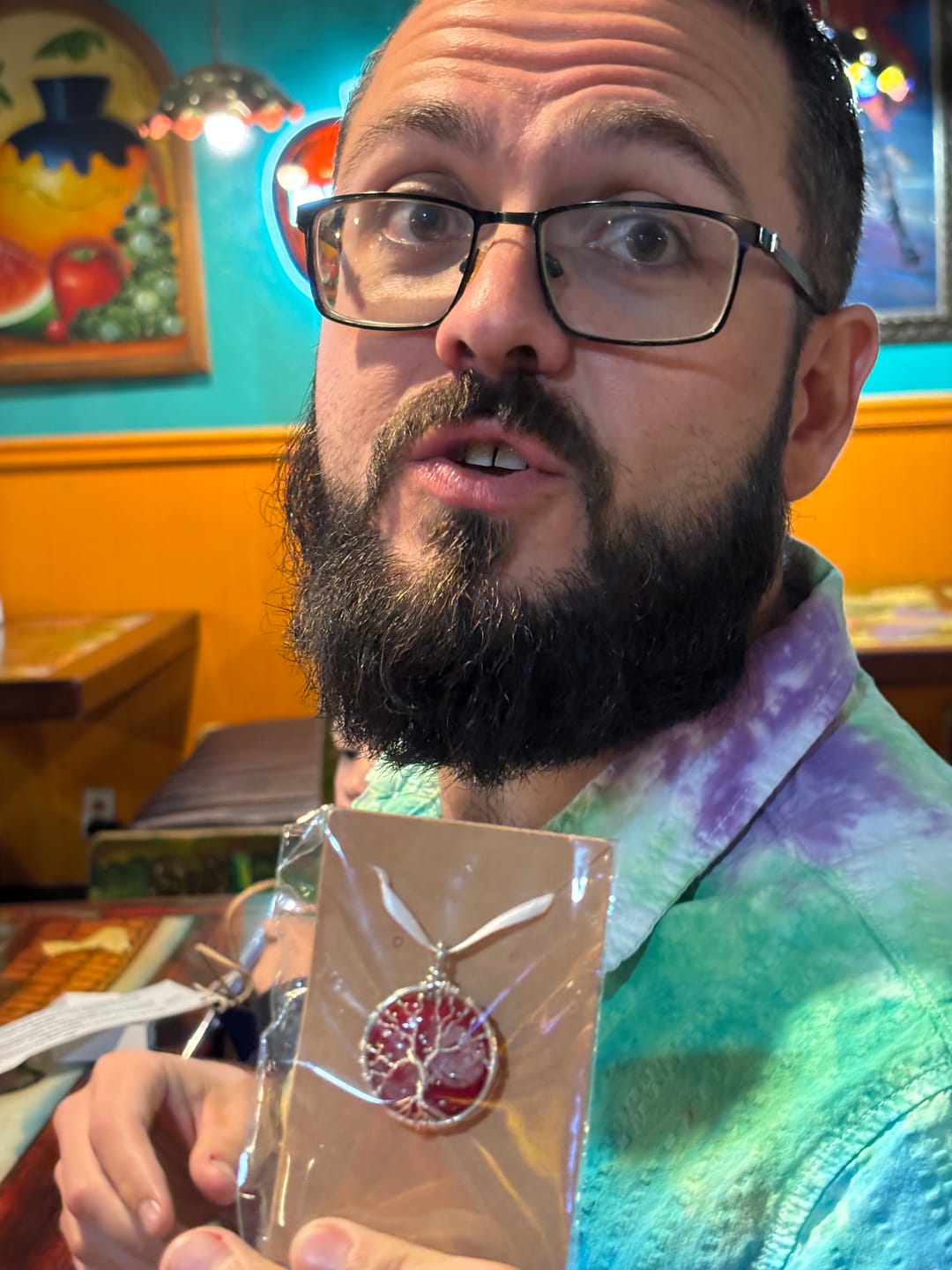 Customer photo review of Starry Galaxy Tree of Life Pendant with Cremains