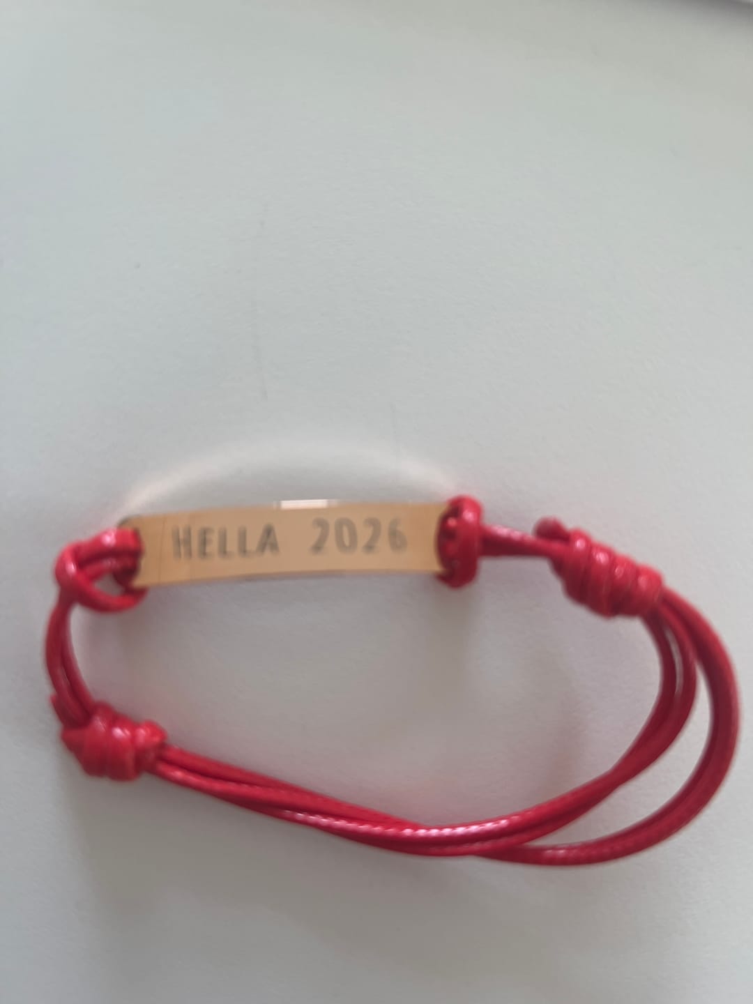 Customer photo review of Süßes Armband "Statement" aus Seil mit Namensschild