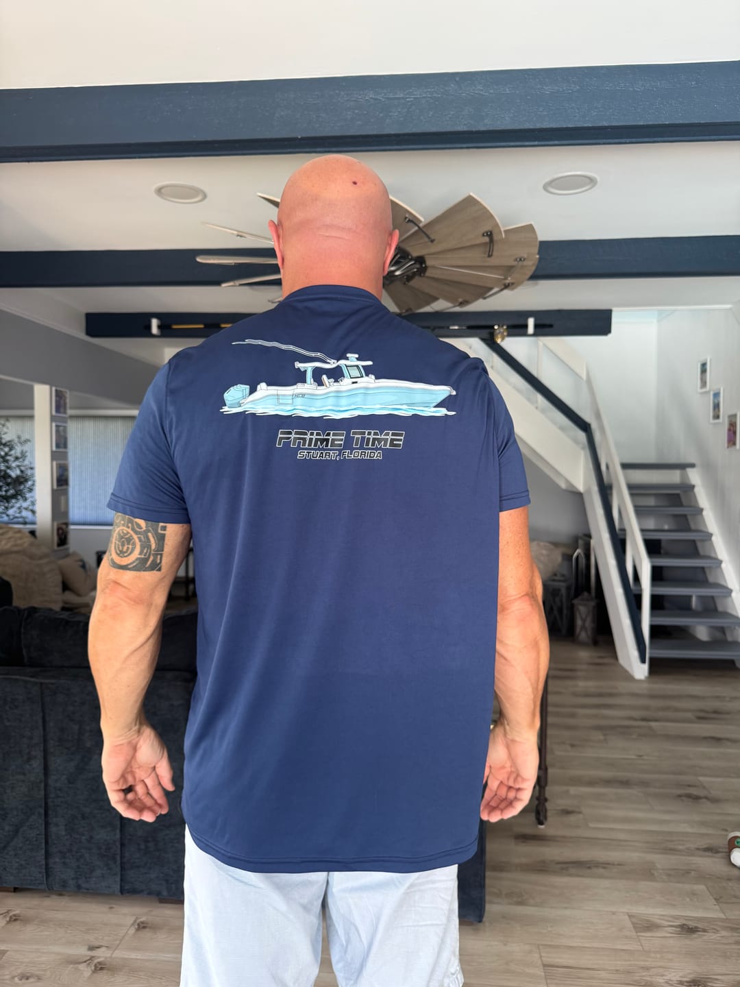 Customer photo review of Dri-Fit Custom Boat Shirts - Short Sleeve