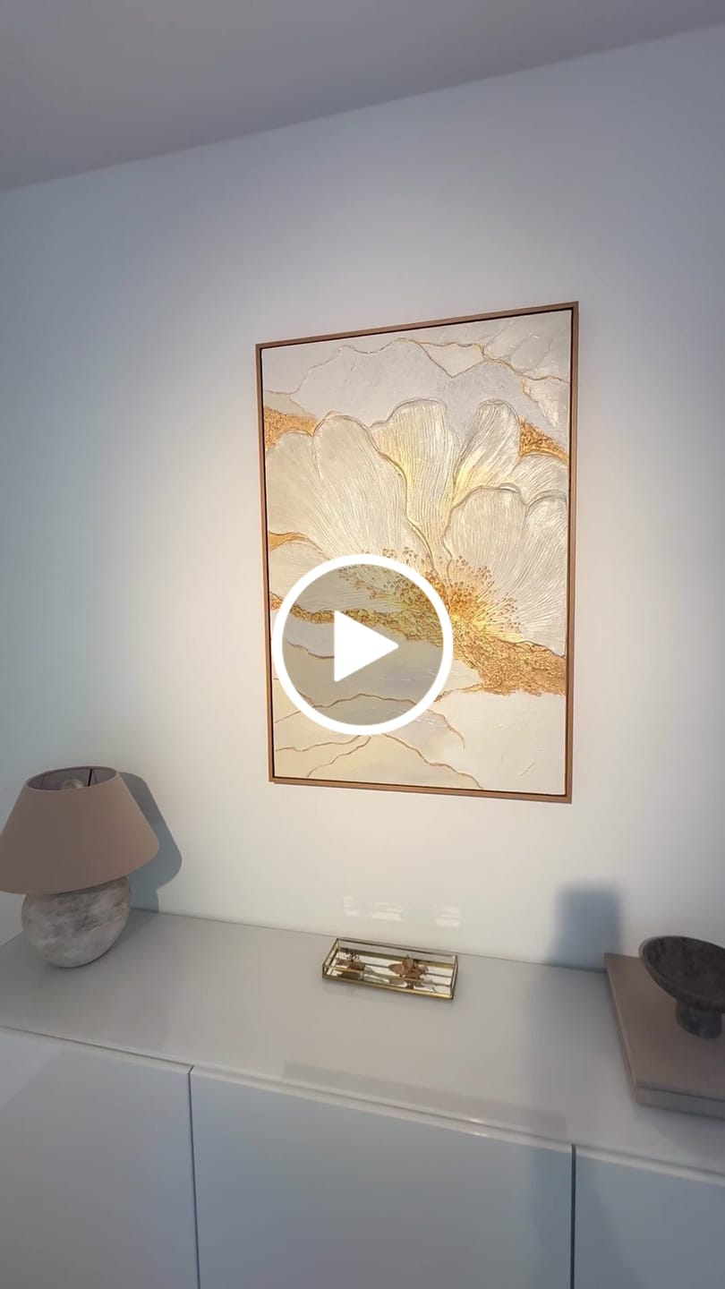 Customer video review of Plaster Art Texture Painting #SG480