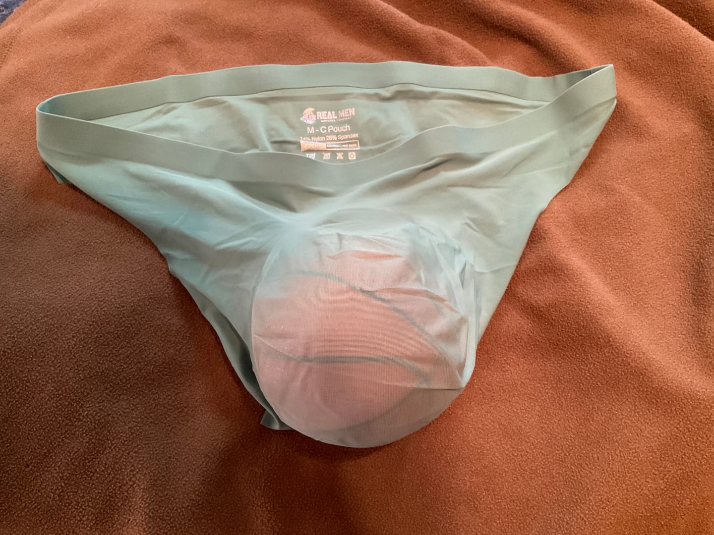 Customer photo review of Brushed Nylon Seamless 0in Thongs No Fly 3pk Black Plum/Sagebrush/Sterling