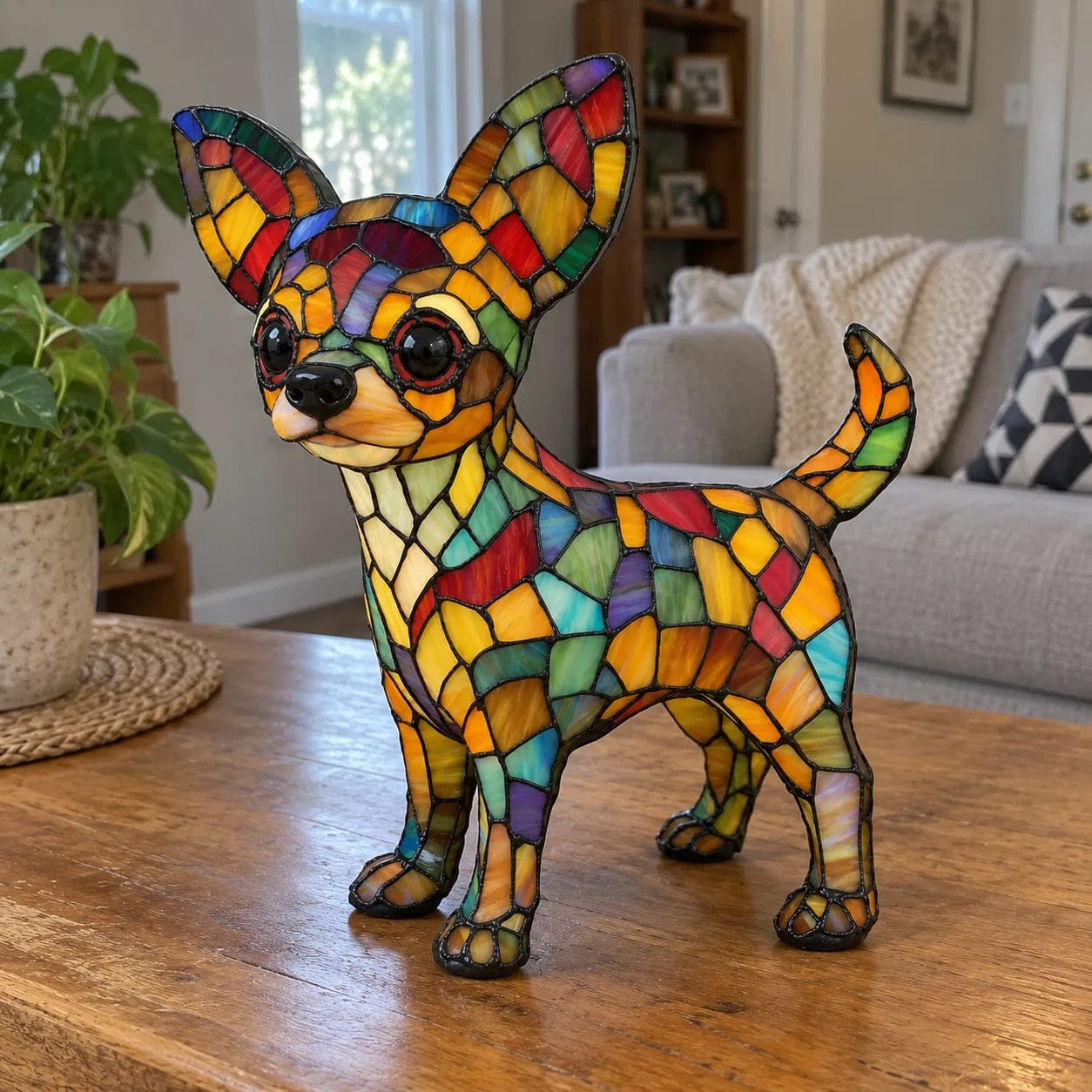 Customer photo review of Luminous dog - handmade lamp that makes hearts shine