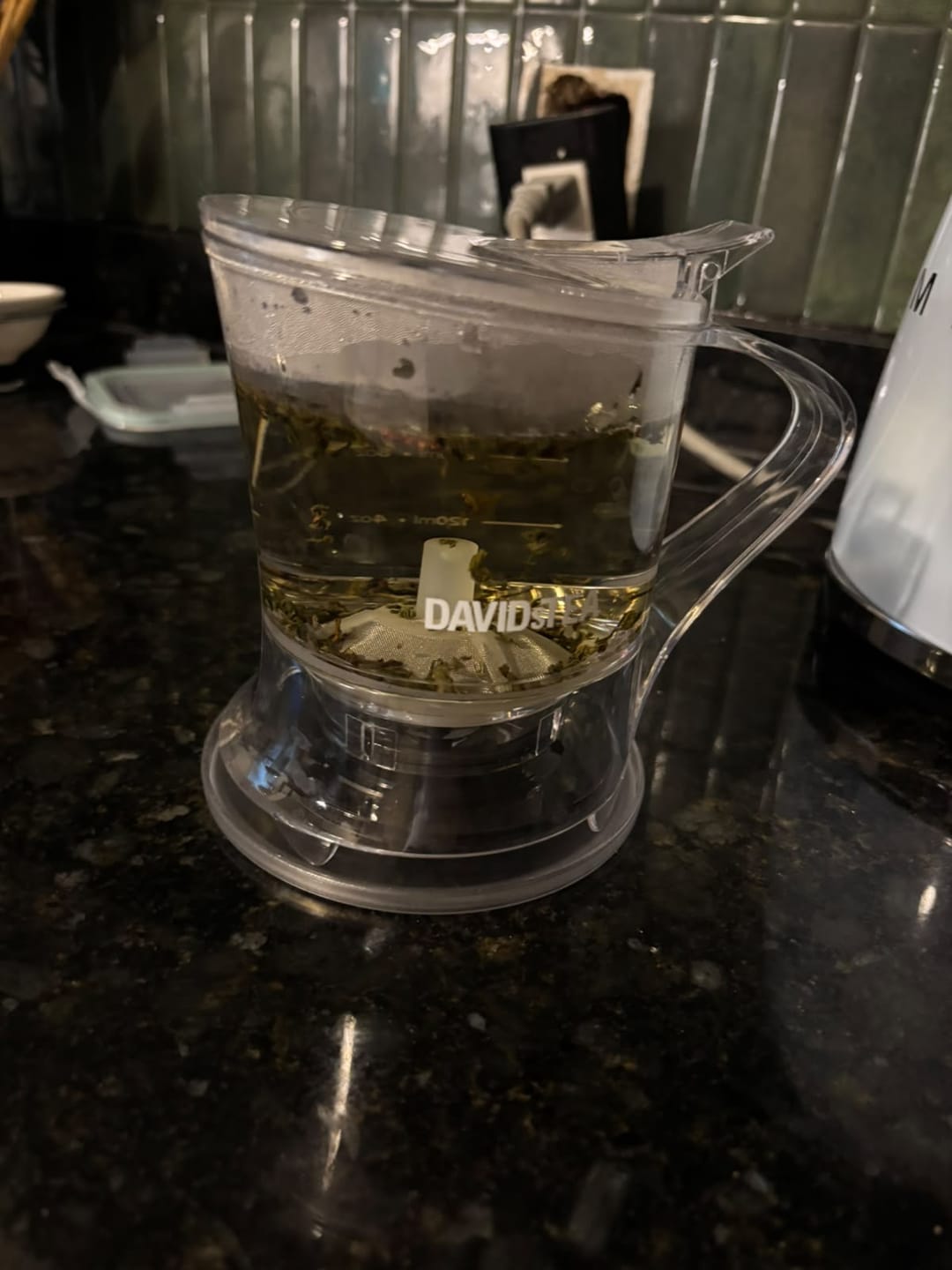Customer photo review of Clear 16 oz Tea Steeper