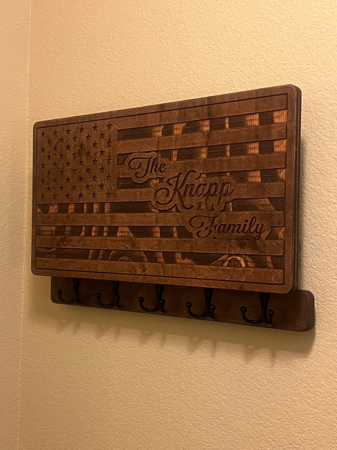 Customer photo review of FAMILY NAME ON FLAG - THE ___ FAMILY