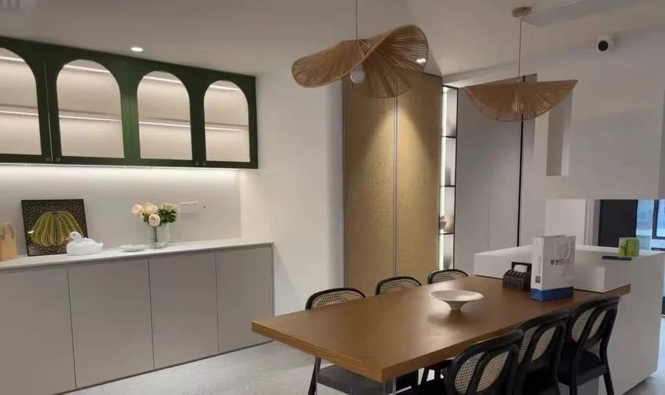 Customer photo review of Paper Cord Pendant Light, Twisted Saddle Shade, 60–100 cm