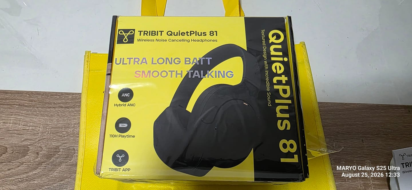 Customer photo review of TRIBIT QuietPlus 81 Wireless Over-Ear Headphones
