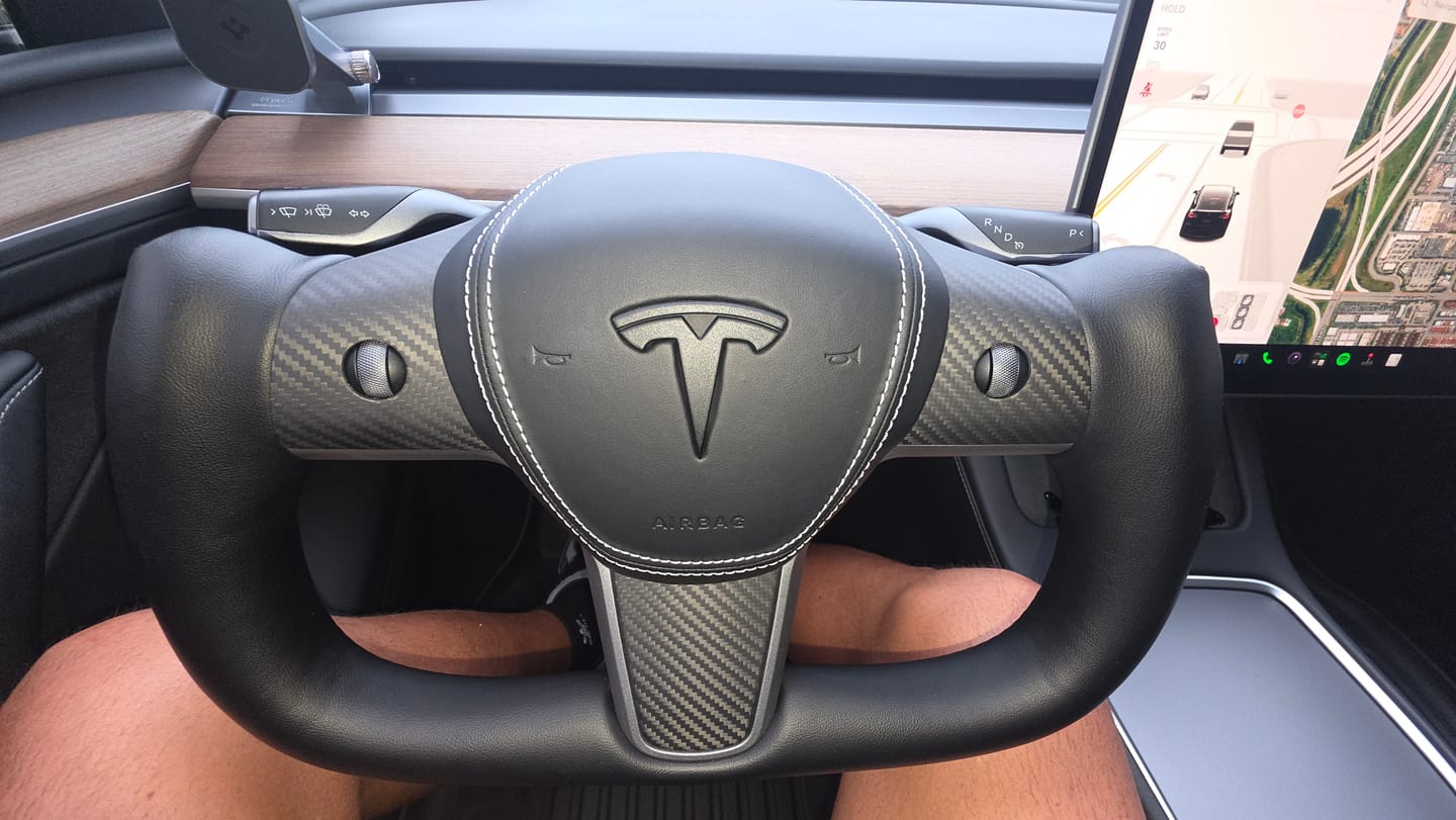 Customer photo review of Custom Airbag Top Cover for Model 3 & Model Y 2017-2023