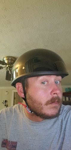Customer photo review of Smallest Beanie Half Helmet