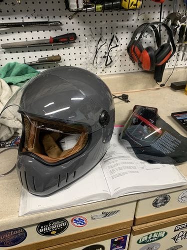 Customer photo review of T11 Cafe Racer Helmet