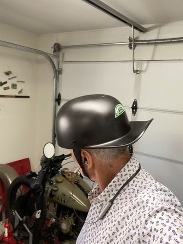 Customer photo review of Premium Baseball Cap Motorcycle Helmet