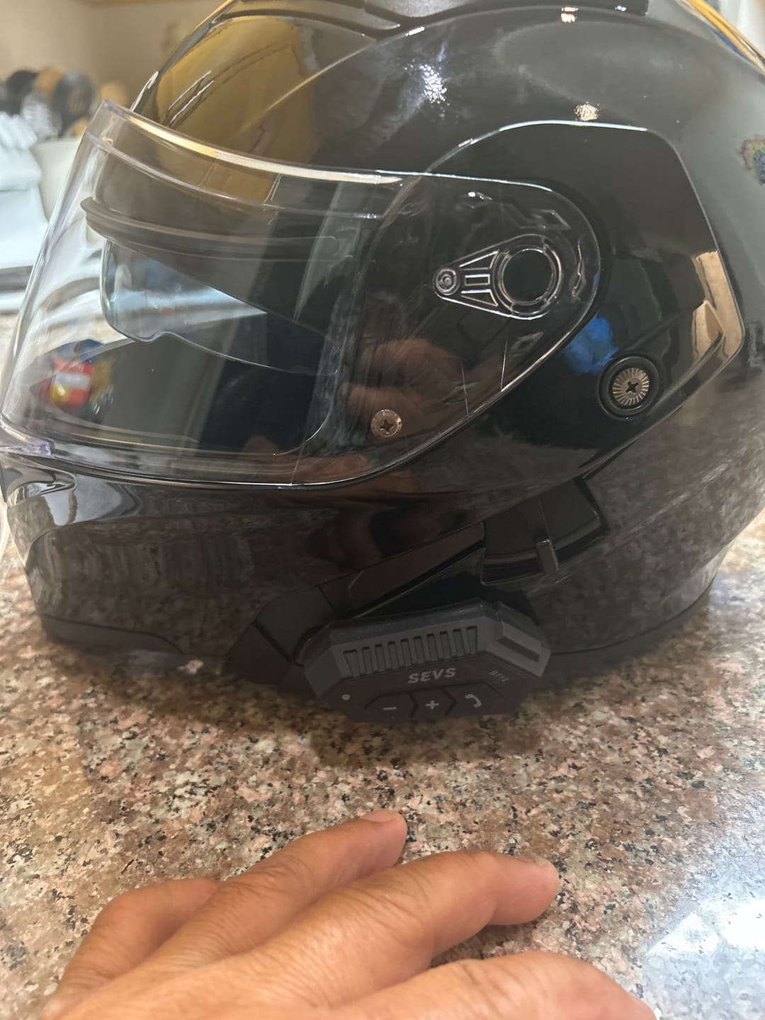 Customer photo review of K1 Modular Helmet - Bluetooth Headset