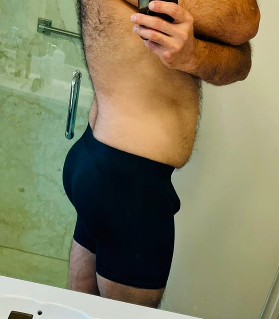 Customer photo review of Basic Padded Boxer Brief