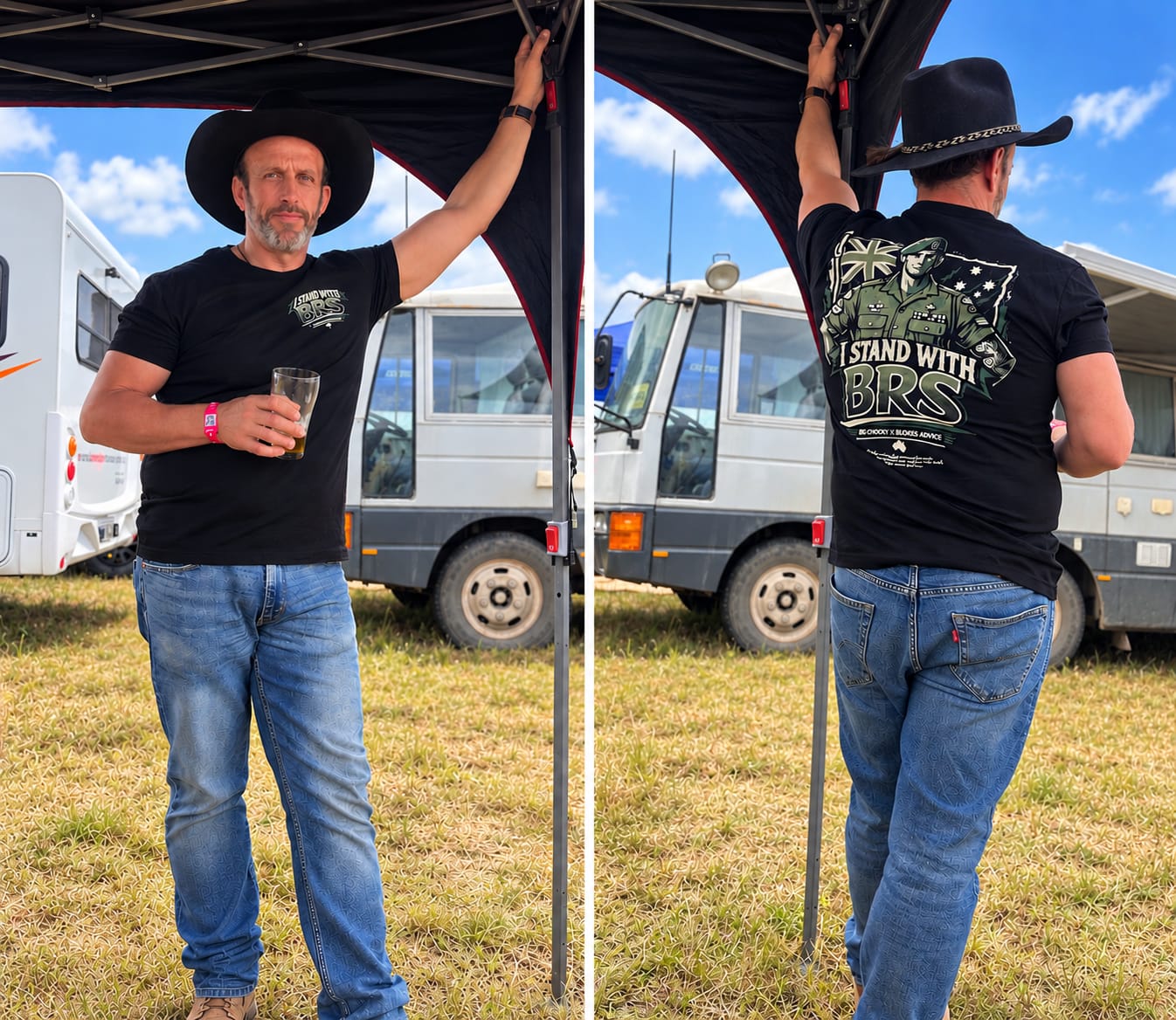Customer photo review of Big Chocky | Stand With BRS Tee