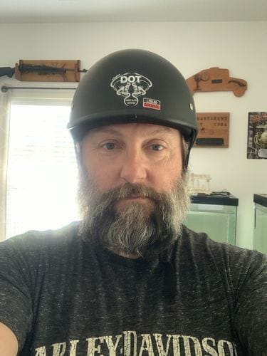 Customer photo review of Smallest Polo SOA  Half Helmet - Matte Black