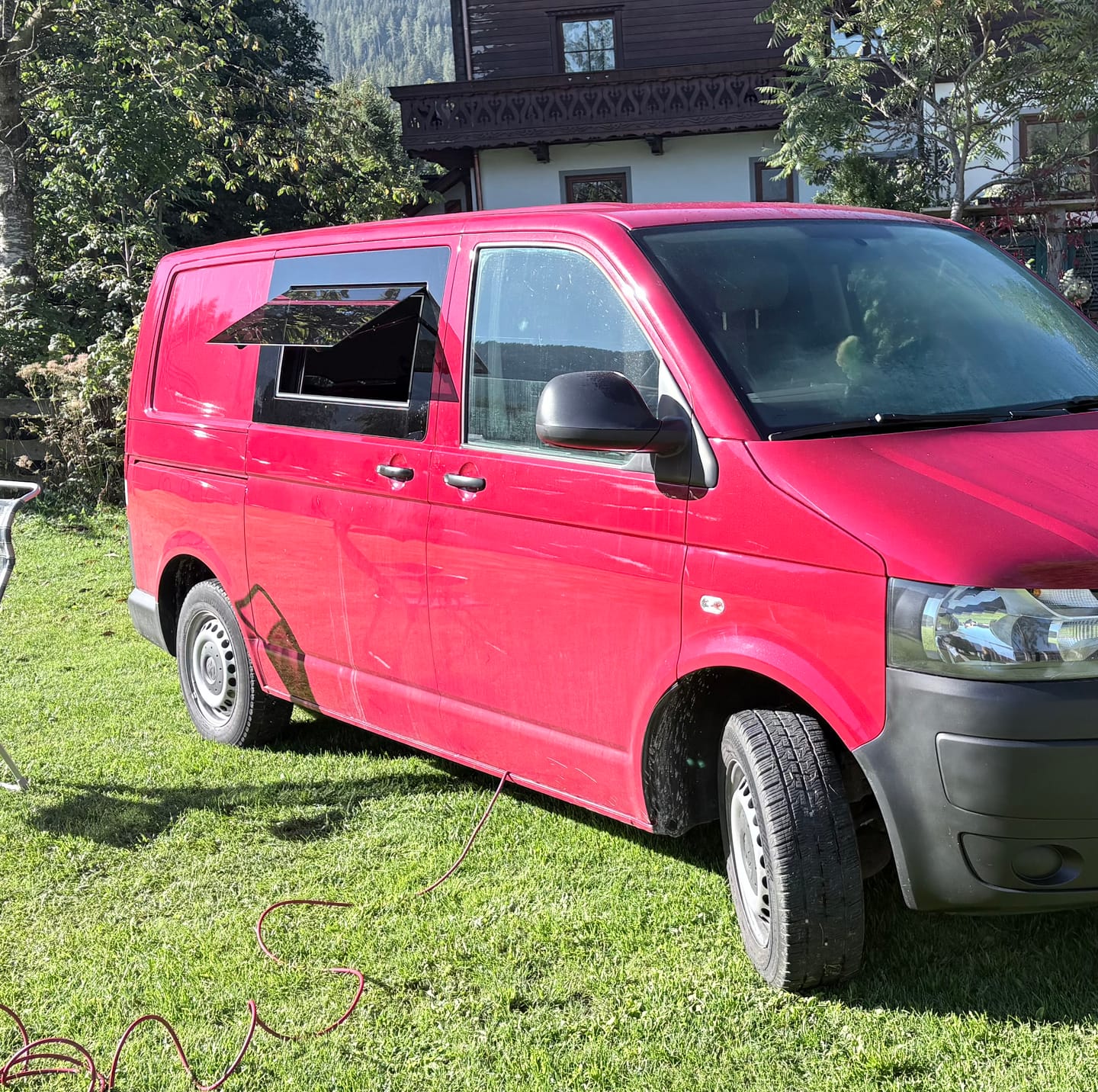 Customer photo review of Ausstellfenster VW T5-T6.1 mitte Glas/Glas (mit/ohne Verdunkelung/Fliegengitter)