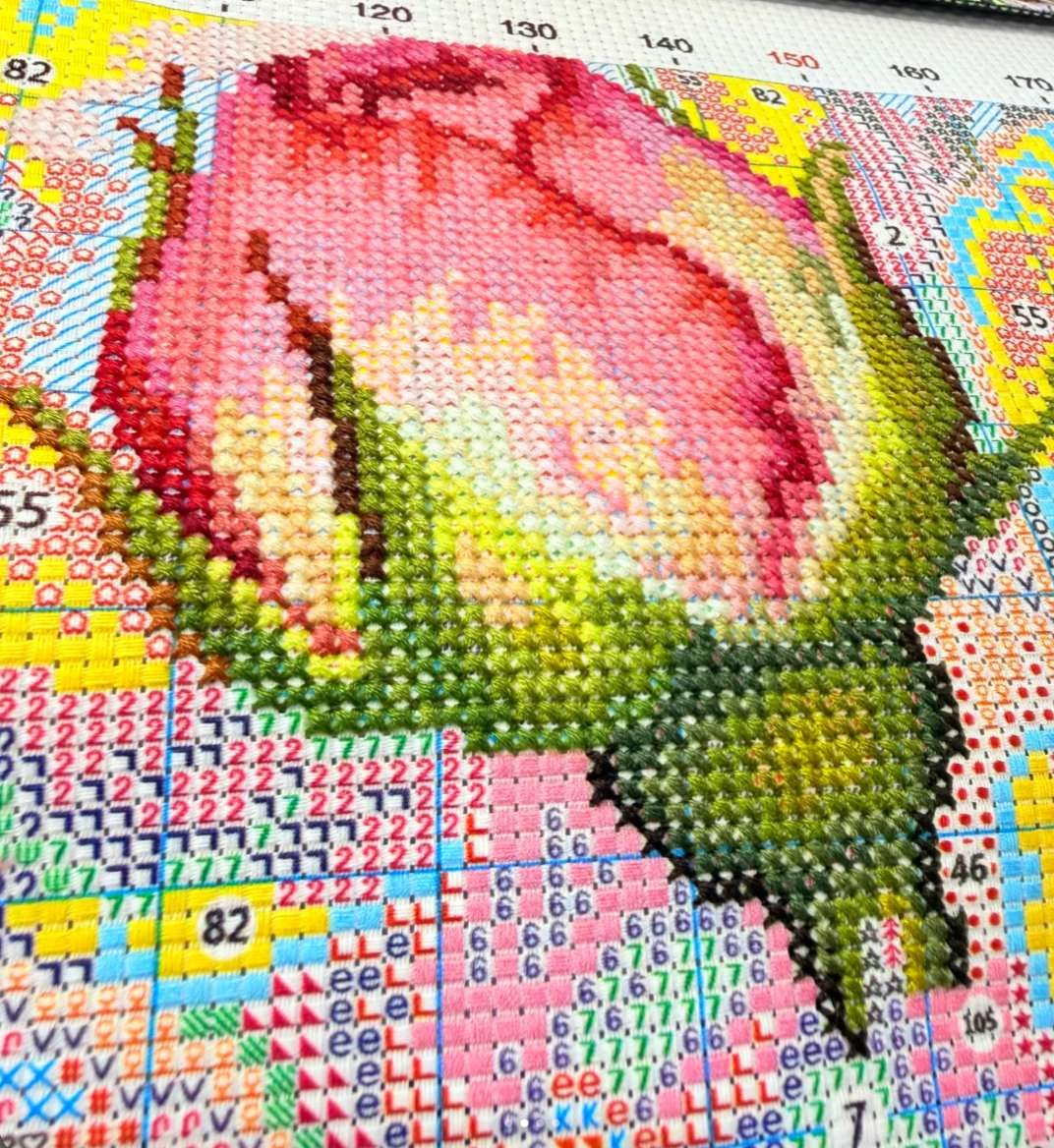 Customer photo review of Custom Cross Stitch Kit- Turn Your Photo Into Handmade Art