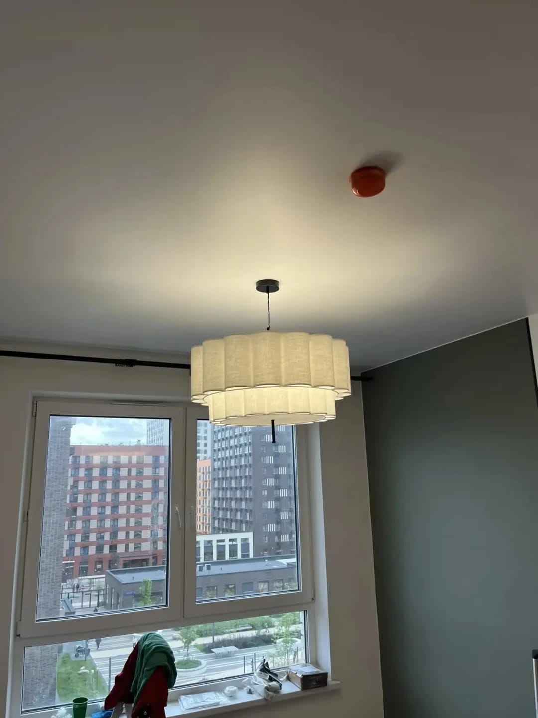 Customer photo review of Ceiling Light, Fluted Fabric Shade, 45 to 65 cm Wide