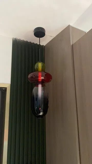 Customer photo review of Stacked Glass Pendant Lamp