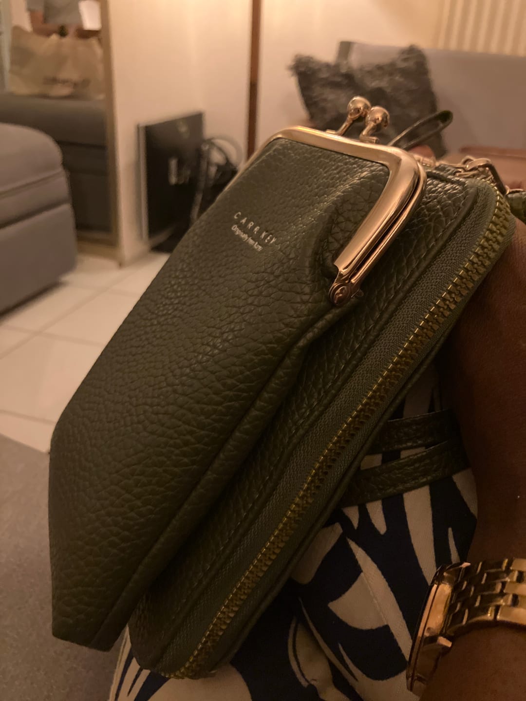 Customer photo review of Leather Phone Purse