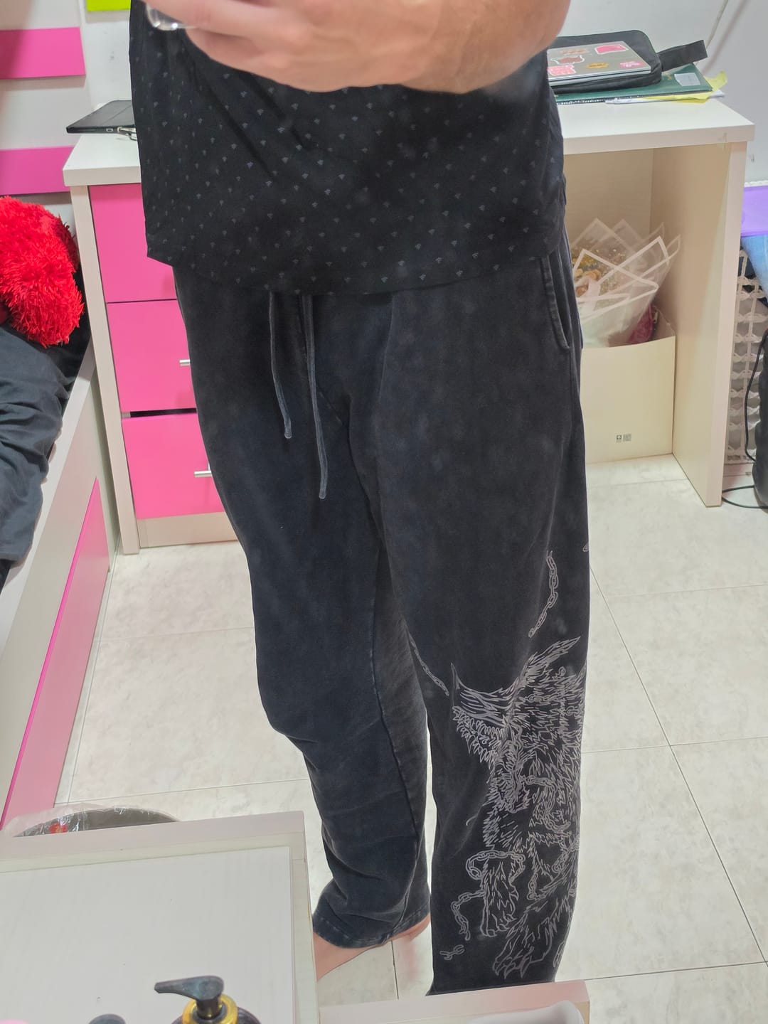 Customer photo review of BEAST OF DARKNESS SWEATPANTS