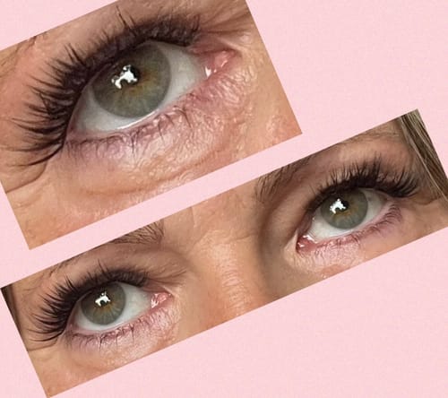 Kundenfoto der Starter Set – Pre-Glued 2.0 Wimpern, die natürlich aussehen und die Augen sanft betonen.