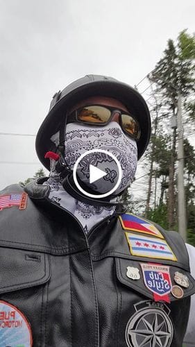 Customer photo review of German Leather Half Helmet - Vintage Black