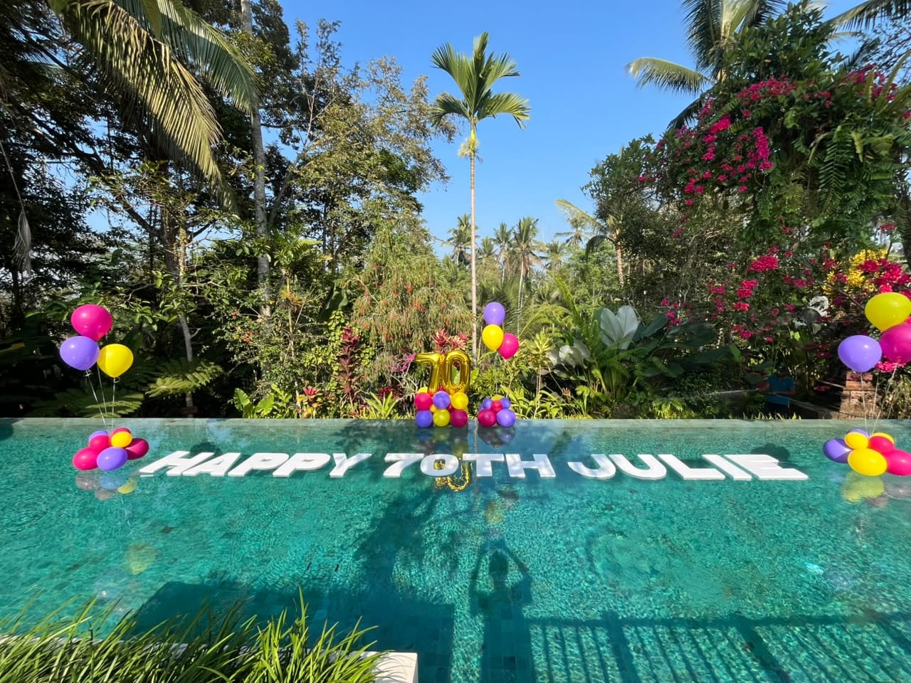 Customer photo review of 🎈 Pool Balloon Decoration Setup
