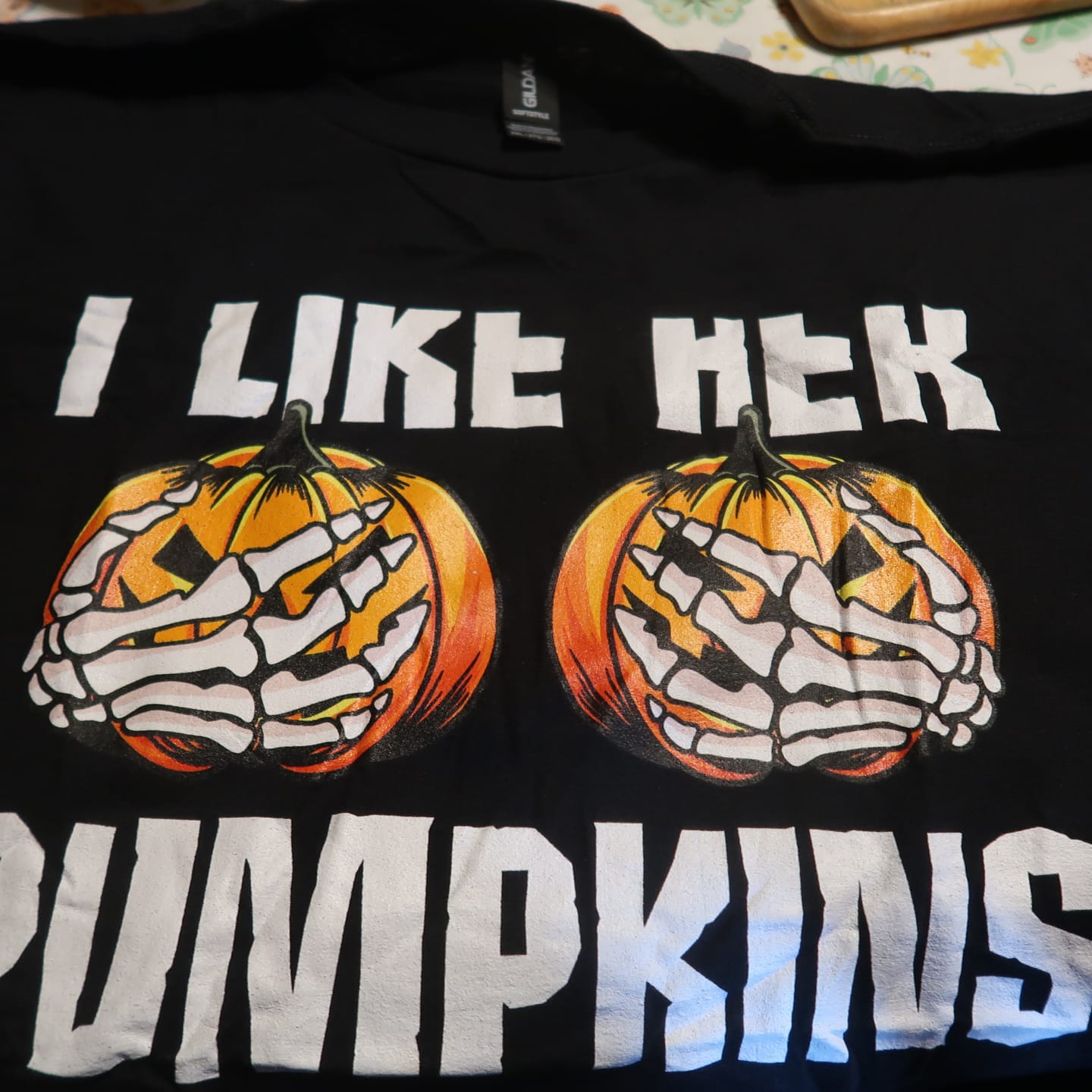 Customer photo review of I Like Her Pumpkins | Deluxe Unisex Tee v2